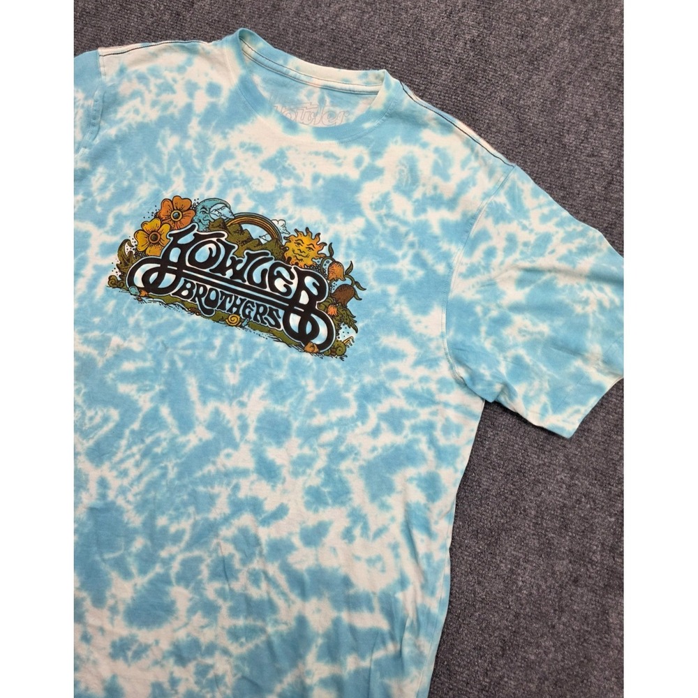 Howler Bros Verdant Valley Cotton T-Shirt Blue Tie Dye - XL